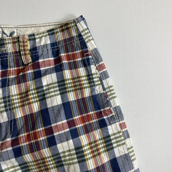 VTG American Eagle Outfitters Mens Longer Length Shorts Size 30 Multicolor Plaid - Picture 4 of 9
